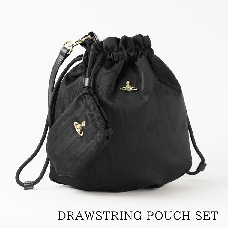 Vivienne Westwood レディース バッグ DRAWSTRING POUCH SET 57010007U W01F4 BLACK ブラック N401