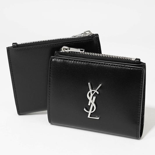 SAINT LAURENT メンズ レディース 2つ折り財布 575726 0SX0E BLACK ブラック 1000