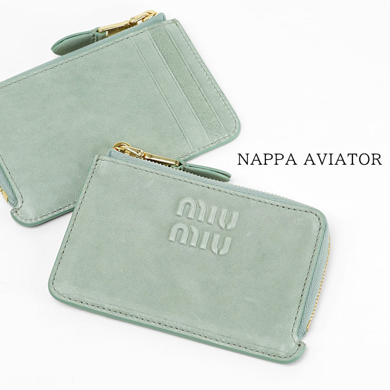 MIU MIU レディース フラグメントケース NAPPA AVIATOR 5MB066 AEFX LINFA パウダーブルー F0035