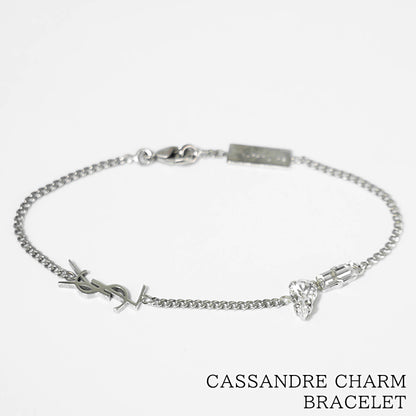 SAINT LAURENT メンズ レディース ブレスレット CASSANDRE CHARM BRACELET 692489 Y1526 OXIDIZED SILVER シルバー 8368