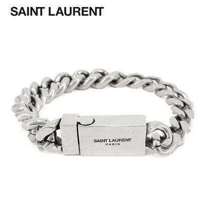 SAINT LAURENT メンズ レディース ブレスレット CURB CHAIN BRACELET 731208 Y1500 OXIDIZED SILVER シルバー 8142