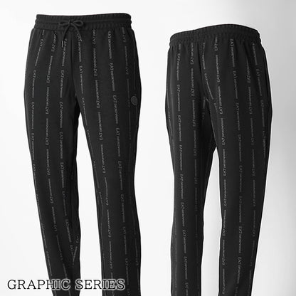 【2026SS SUMMER SALE】 EMPORIO ARMANI EA7 メンズ スウェットパンツ GRAPHIC SERIES 7M001394 AF12660 BLACK SMOKED PEARL FANCY ブラック FC039