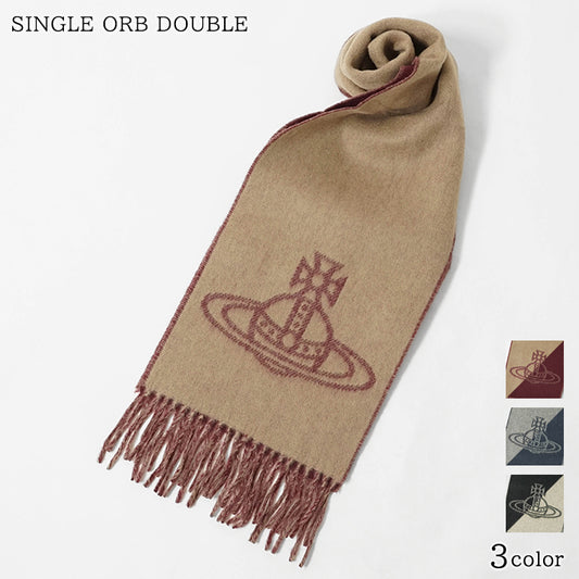 Vivienne Westwood メンズ レディース Wフェイス マフラー SINGLE ORB DOUBLE 81030006 W00ZH 3カラー