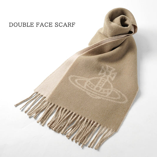 Vivienne Westwood レディース Wフェイス マフラー DOUBLE FACE SCARF 81030006 W01MK CAMEL キャメル C405