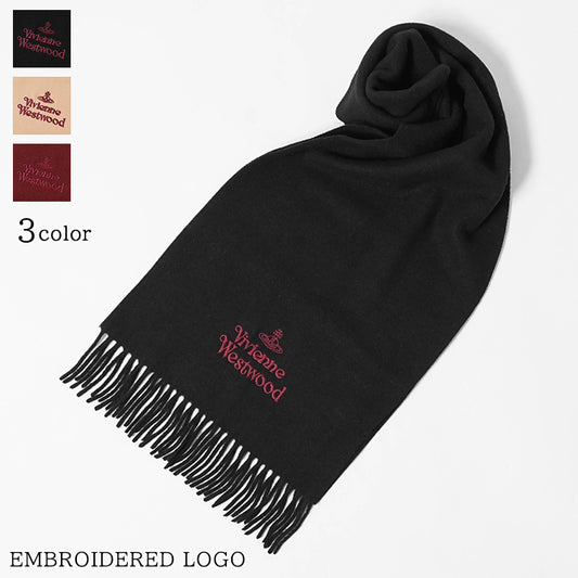 Vivienne Westwood メンズ レディース マフラー EMBROIDERED LOGO 81030007 W00Q7 AAB 3カラー