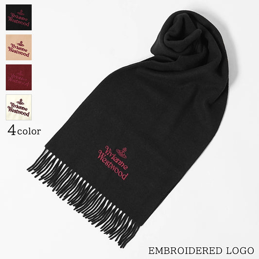 Vivienne Westwood メンズ レディース マフラー EMBROIDERED LOGO 81030007 W00Q7 AAB AAC 4カラー