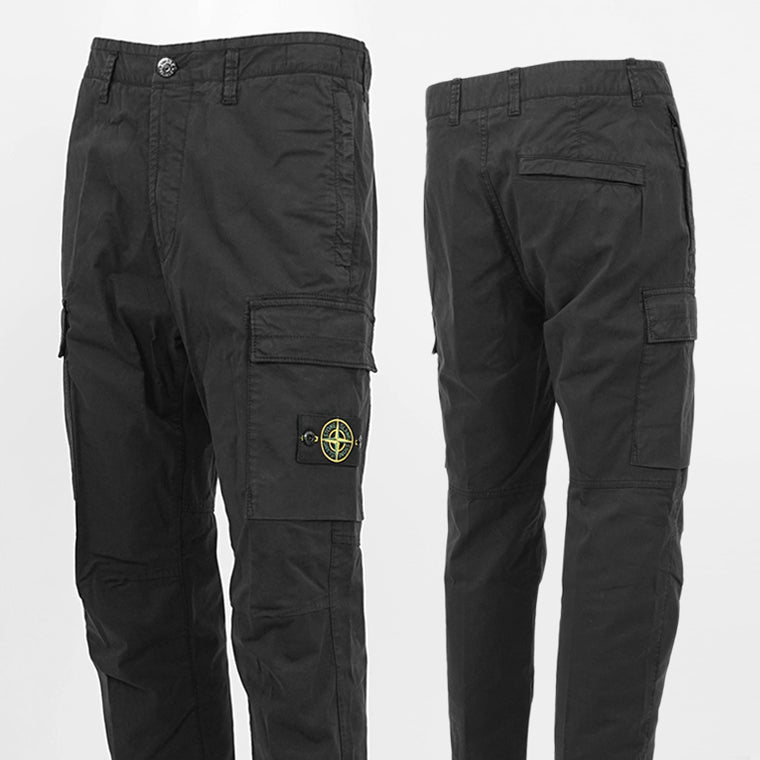 STONE ISLAND メンズ カーゴパンツ 811530410 ブラック V0029