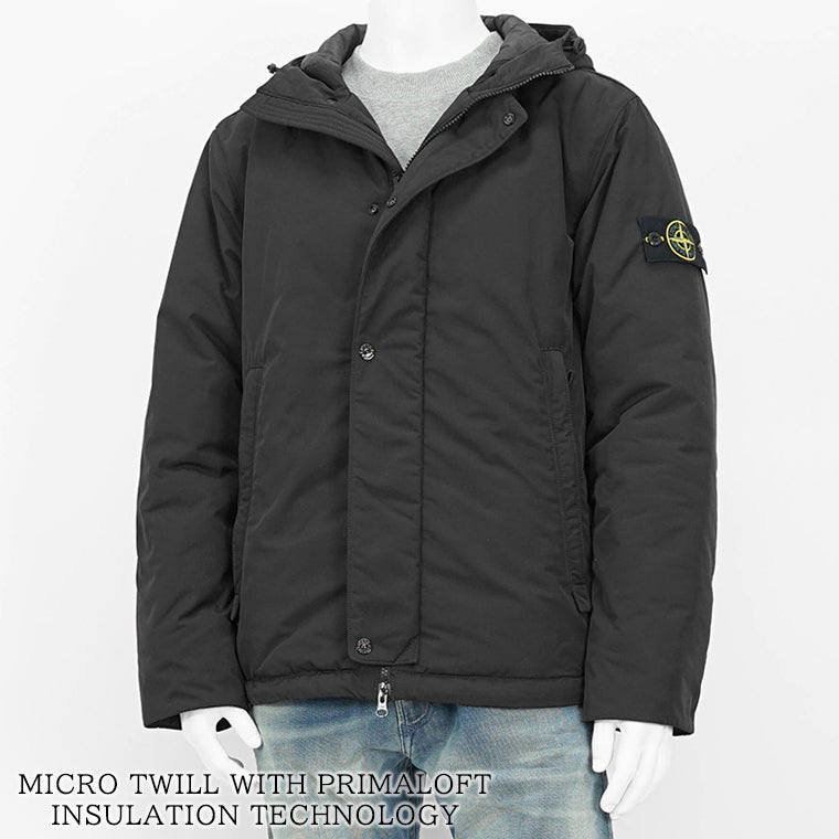 STONE ISLAND メンズ ブルゾン MICRO TWILL WITH PRIMALOFT INSULATION TECHNOLOGY 811543426 ブラック V0029