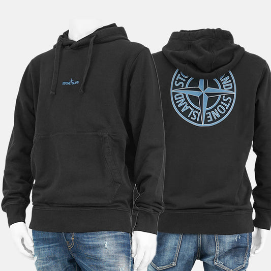 STONE ISLAND メンズ パーカー 811566283 ブラック V0029