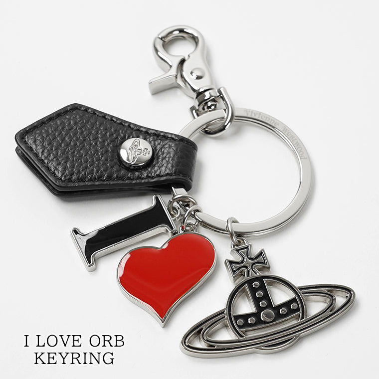 Vivienne Westwood レディース メンズ キーリング I LOVE ORB KEYRING 8203011EU S000D BLACK ブラック シルバー N403
