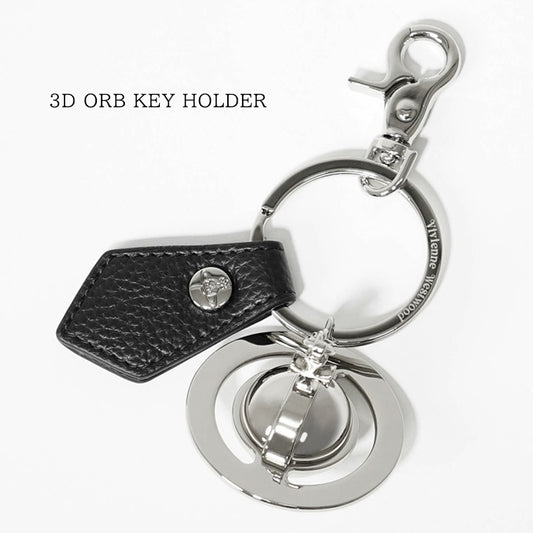 Vivienne Westwood レディース メンズ キーリング 3D ORB KEY HOLDER 8203011LU OM0014 BLACK ブラック シルバー N403