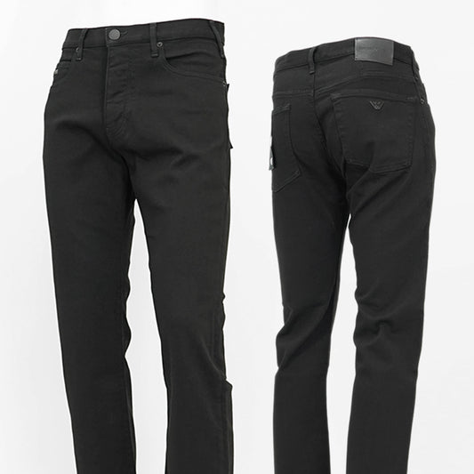 【2024AW CLEARANCE SALE】 EMPORIO ARMANI メンズ ジーンズ 8N1J21 1G0IZ DENIM NERO ブラック 0005