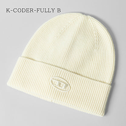 DIESEL メンズ レディース ニットキャップ K CODER FULLY B A04092 0DAOB クリーム 1AB ブラック 9XX