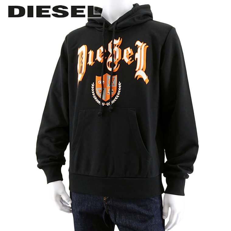 DIESEL メンズ パーカー S GINN HOOD K20 A11059 0HAYT ブラック 9XX