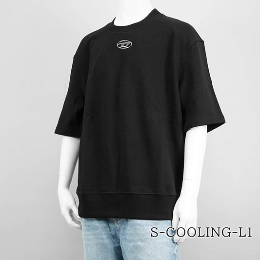 DIESEL メンズ スウェットシャツ S COOLING L1 A11580 0BMBJ ブラック 9XX
