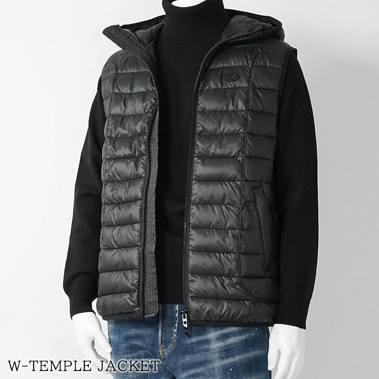 DIESEL メンズ ダウンベスト W TEMPLE JACKET A14718 0BHAZ ブラック 9XX