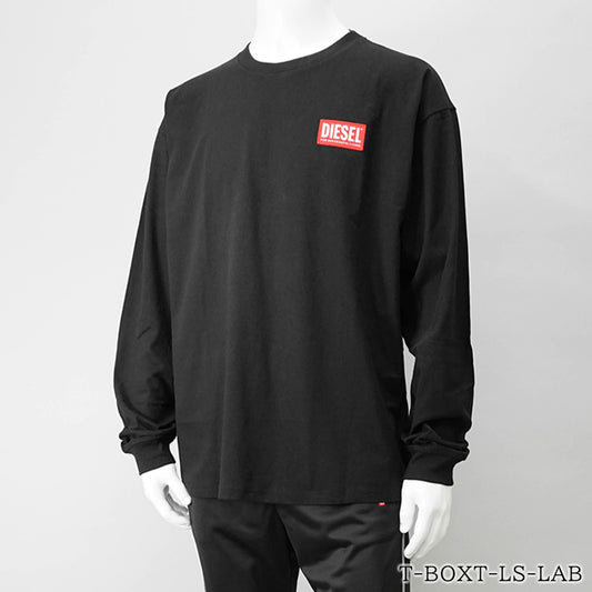 【SUMMER FINAL SALE】 DIESEL メンズ 長袖Tシャツ T BOXT LS LAB A14948 0NIAR ブラック 9XX