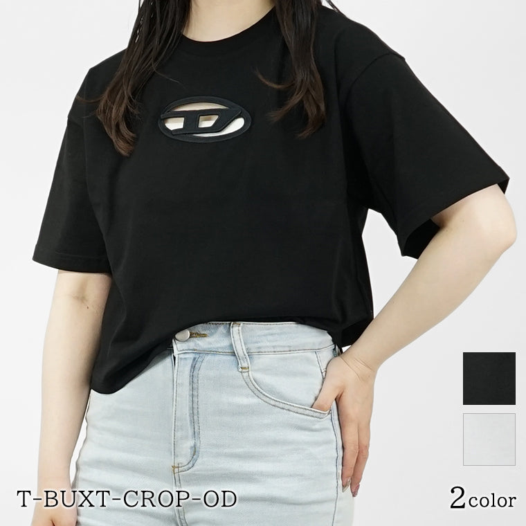 ディーゼル DIESEL レディース Tシャツ ブラック ホワイト 愛知県