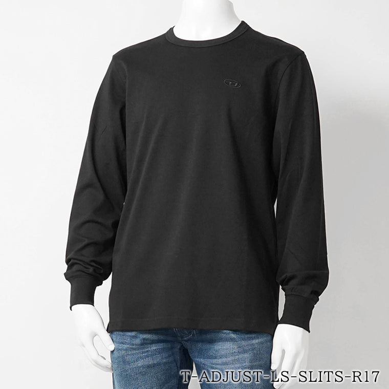 DIESEL メンズ 長袖Tシャツ T ADJUST LS SLITS R17 A18142 0AIJU ブラック 9XX