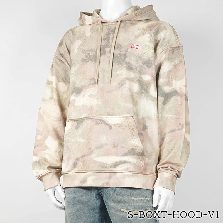 【2026SS SUMMER SALE】 DIESEL メンズ パーカー S BOXT HOOD V1 A20216 0WFCX カモフラベージュ 5DGA