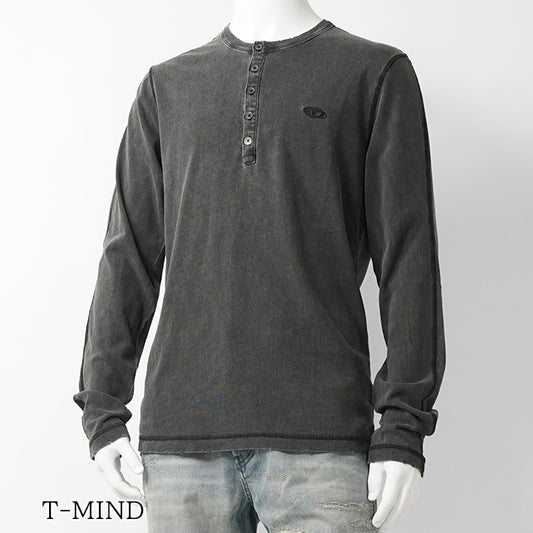 DIESEL メンズ 長袖Tシャツ T MIND A20269 0QMBS ウォッシュブラック 02A