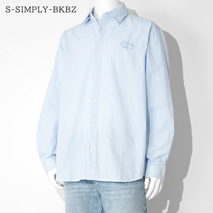 DIESEL メンズ シャツ S SIMPLY BKBZ A20475 0BKBZ ブルー ホワイト 85W