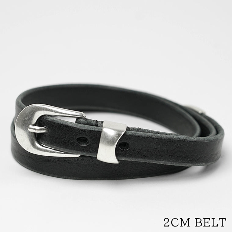 OUR LEGACY メンズ ベルト 2CM BELT A2208BBLA ブラック BLACK LEATHER