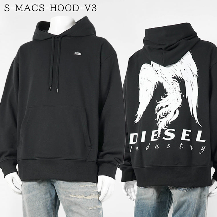 DIESEL メンズ パーカー S MACS HOOD V3 A22511 0HYAT ブラック 9XX