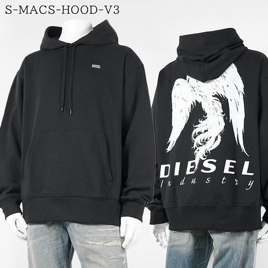 DIESEL メンズ パーカー S MACS HOOD V3 A22511 0HYAT ブラック 9XX