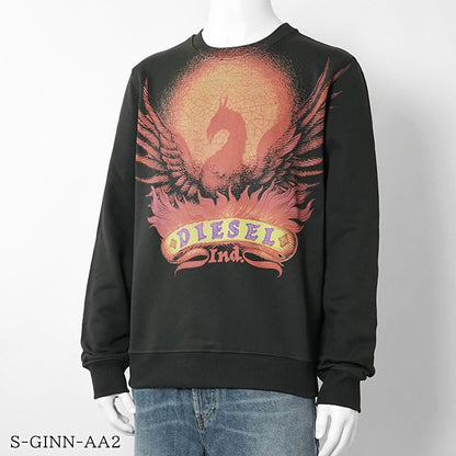 DIESEL メンズ スウェットシャツ S GINN AA2 A22846 0NSEX ブラック系 900A