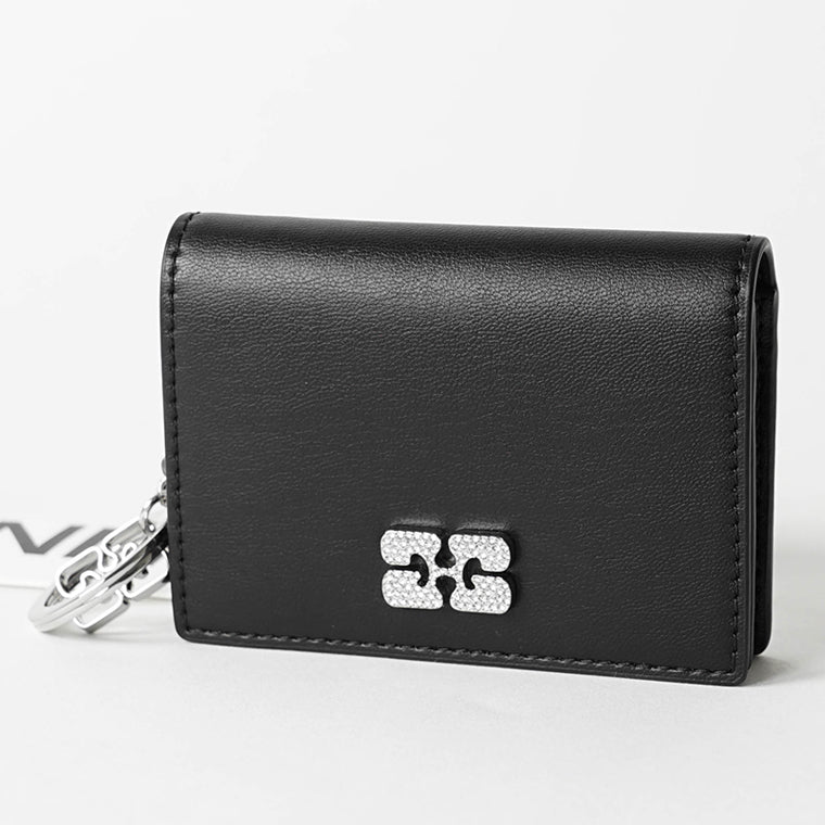GANNI レディース カードケース A6395 BLACK ブラック 099