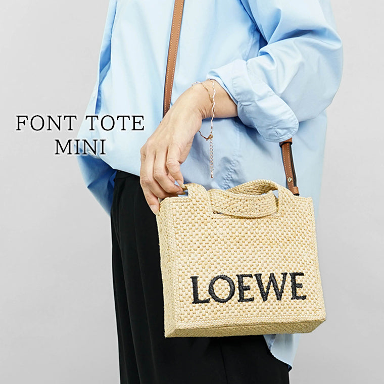 LOEWE レディース トートバッグ FONT TOTE MINI A685V46X01 NATURAL 2123