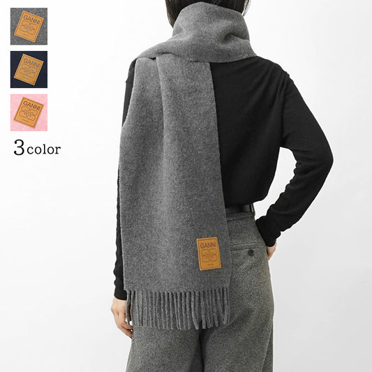 GANNI レディース マフラー A6932 A6931  A6942 3カラー