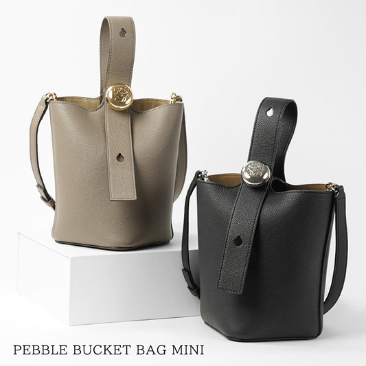 【SUMMER FINAL SALE】 LOEWE レディース ショルダーバッグ PEBBLE BUCKET BAG MINI AANBBBMX31 2カラー