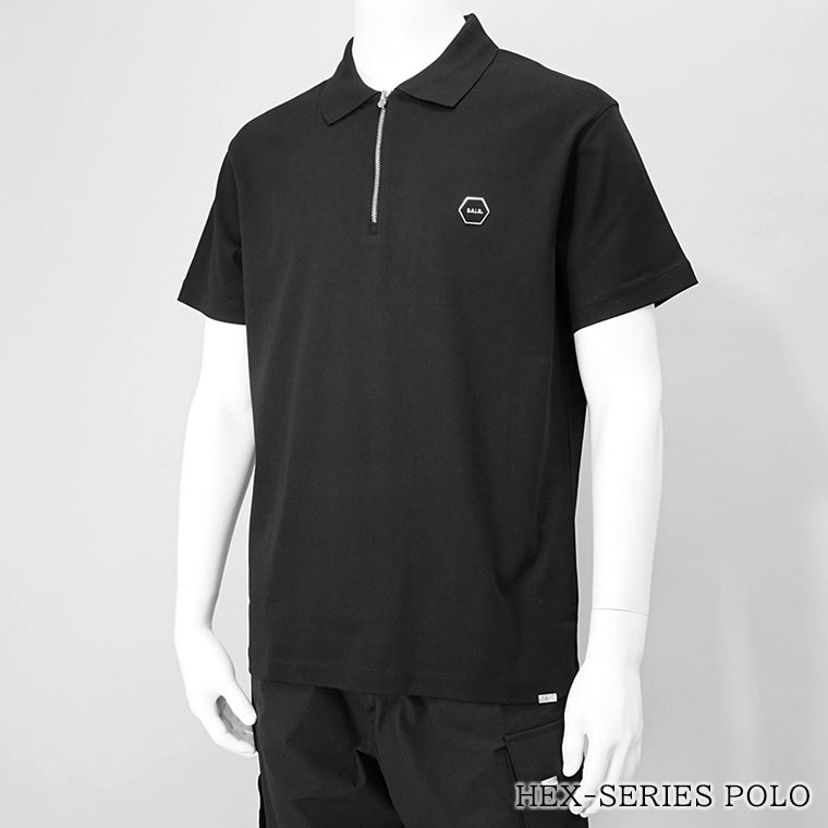 【SUMMER FINAL SALE】 BALR. メンズ ポロシャツ HEX SERIES POLO B1122 1040 ブラック JET BLACK