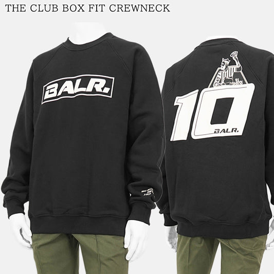 BALR. メンズ スウェットシャツ THE CLUB BOX FIT CREWNECK B1262 1085 ブラック JET BLACK