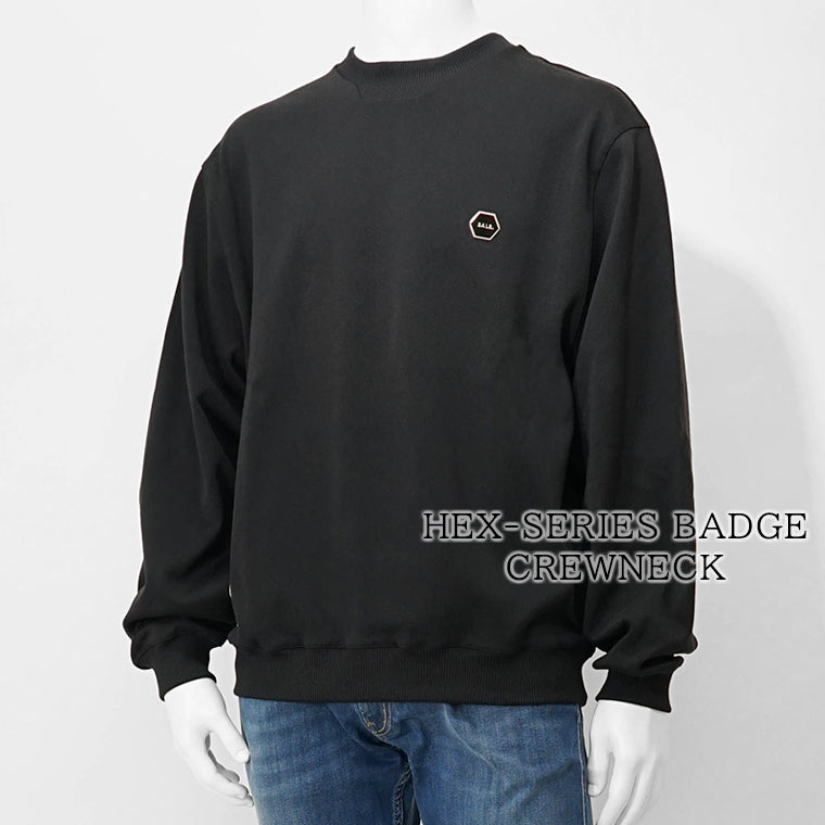 BALR. メンズ スウェットシャツ HEX SERIES BADGE CREWNECK B1262 1105 ブラック JET BLACK