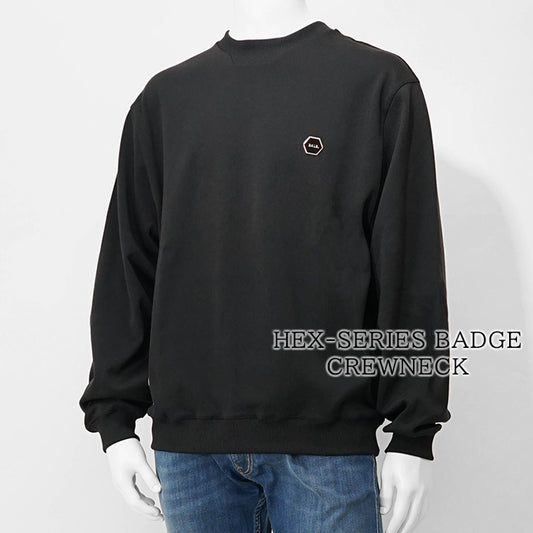 BALR. メンズ スウェットシャツ HEX SERIES BADGE CREWNECK B1262 1105 ブラック JET BLACK