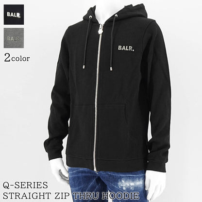 BALR. メンズ ジップアップパーカー Q-series Straight Zip Thru Hoodie B1267 1001 2カラー