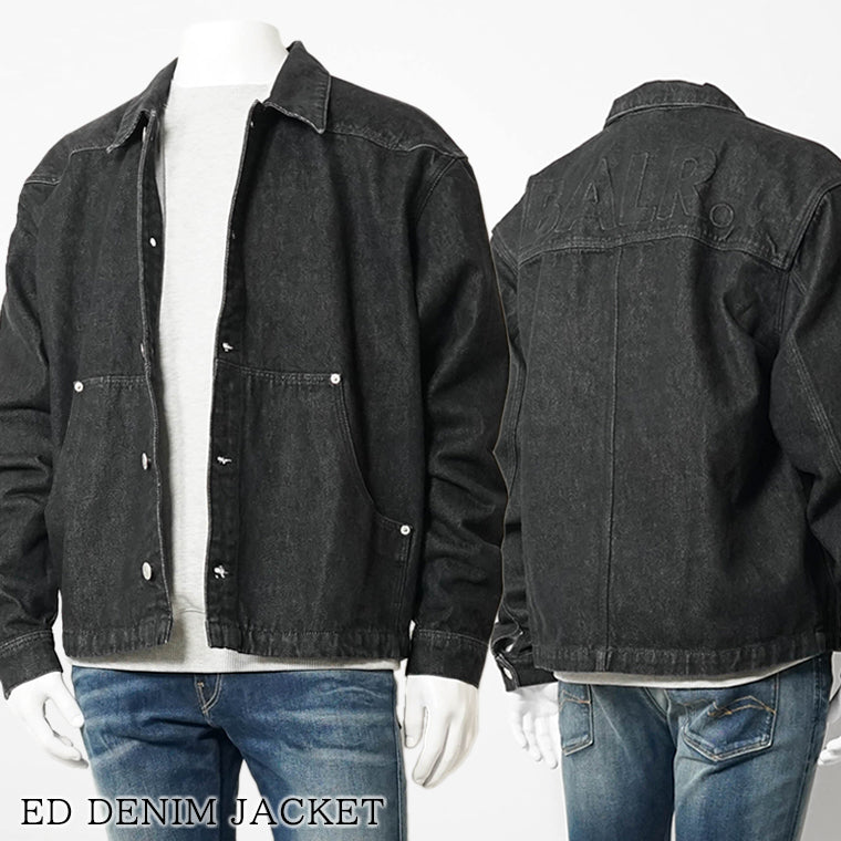 BALR. メンズ デニムジャケット ED DENIM JACKET B1389 1020 ブラック JET BLACK
