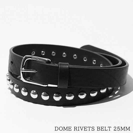 J&M DAVIDSON メンズ レディース ベルト DOME RIVETS BELT 25MM BDSD 1XX AN25 BLACK ブラック 999S