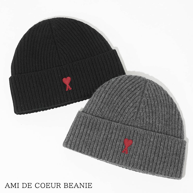 AMI メンズ レディース ニットキャップ AMI DE COEUR BEANIE BFUHA116 018 2カラー