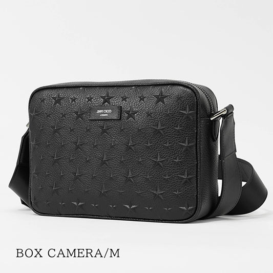 JIMMY CHOO メンズ レディース ショルダーバッグ BOX CAMERA M EMG ブラック BLACK GUNMETAL