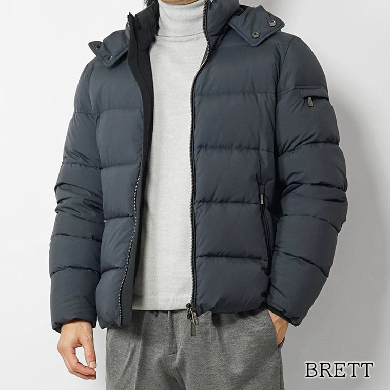 MooRER メンズ ダウンジャケット BRETT SKT ネイビー NAVY