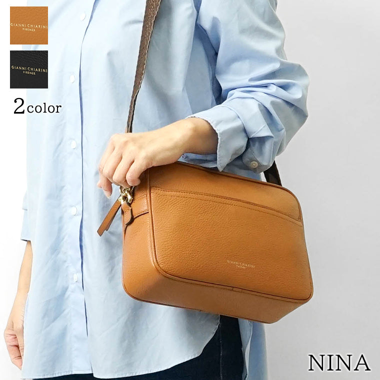GIANNI CHIARINI レディース ショルダーバッグ NINA BS11180 COMM GRN 2カラー