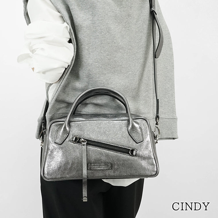 GIANNI CHIARINI レディース ショルダーバッグ CINDY BS11702 VNC MET CITY NOIRE 14168