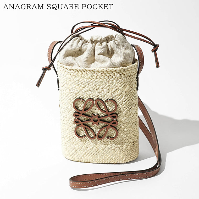 【SUMMER FINAL SALE】 LOEWE レディース ショルダーバッグ ANAGRAM SQUARE POCKET C630G35X05 NATURAL TAN ナチュラル タン 2435