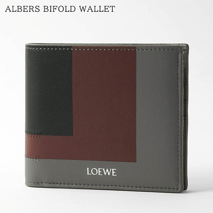 LOEWE メンズ 2つ折り財布 ALBERS BIFOLD WALLET C643302X27 ARDESIA DEEP RUBY アルデシア ディープルビー 0145