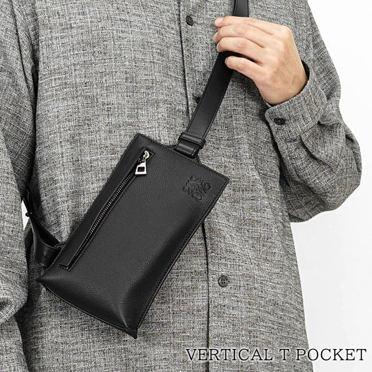 LOEWE メンズ ワンショルダーバッグ VERTICAL T POCKET C660P02X01 BLACK ブラック 1100