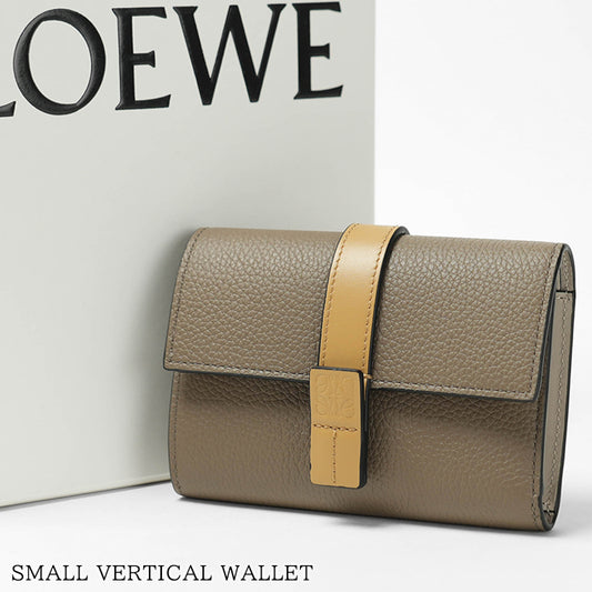 LOEWE レディース 3つ折り財布 SMALL VERTICAL WALLET C660S86X06 TAUPE TALC トープ タルク 6397